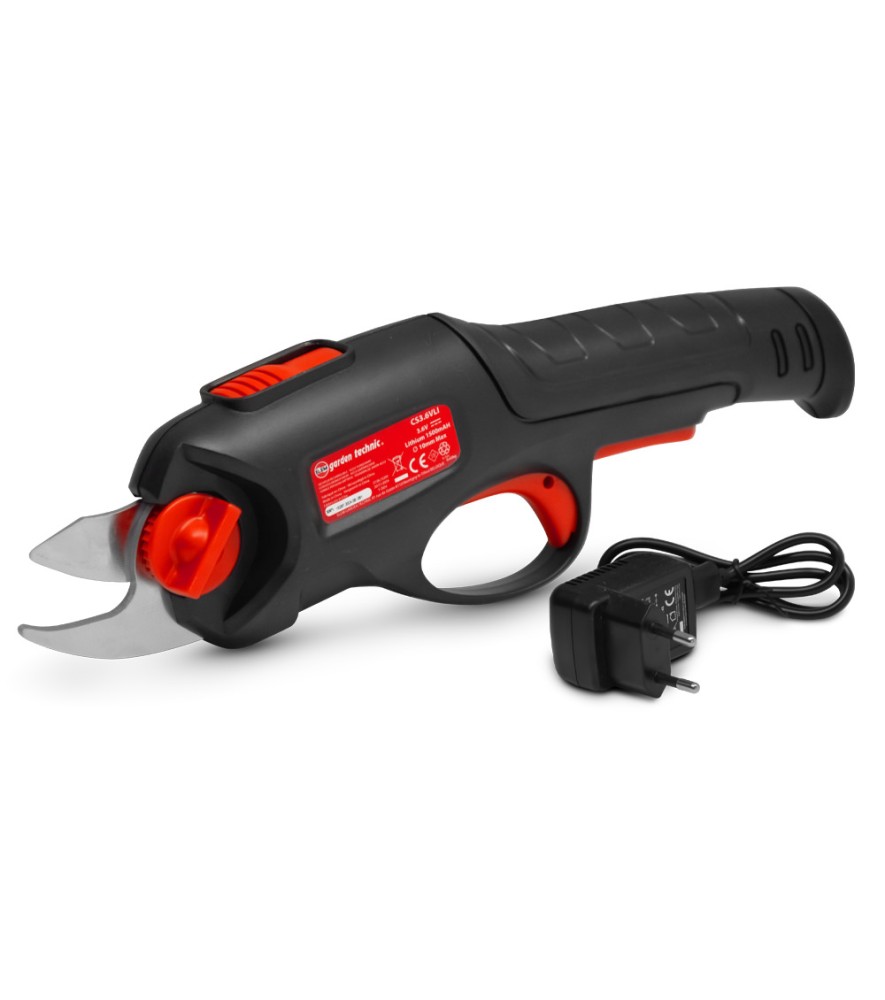 Sécateur rechargeable 3.6V lithium livré avec batterie intégrée et chargeur