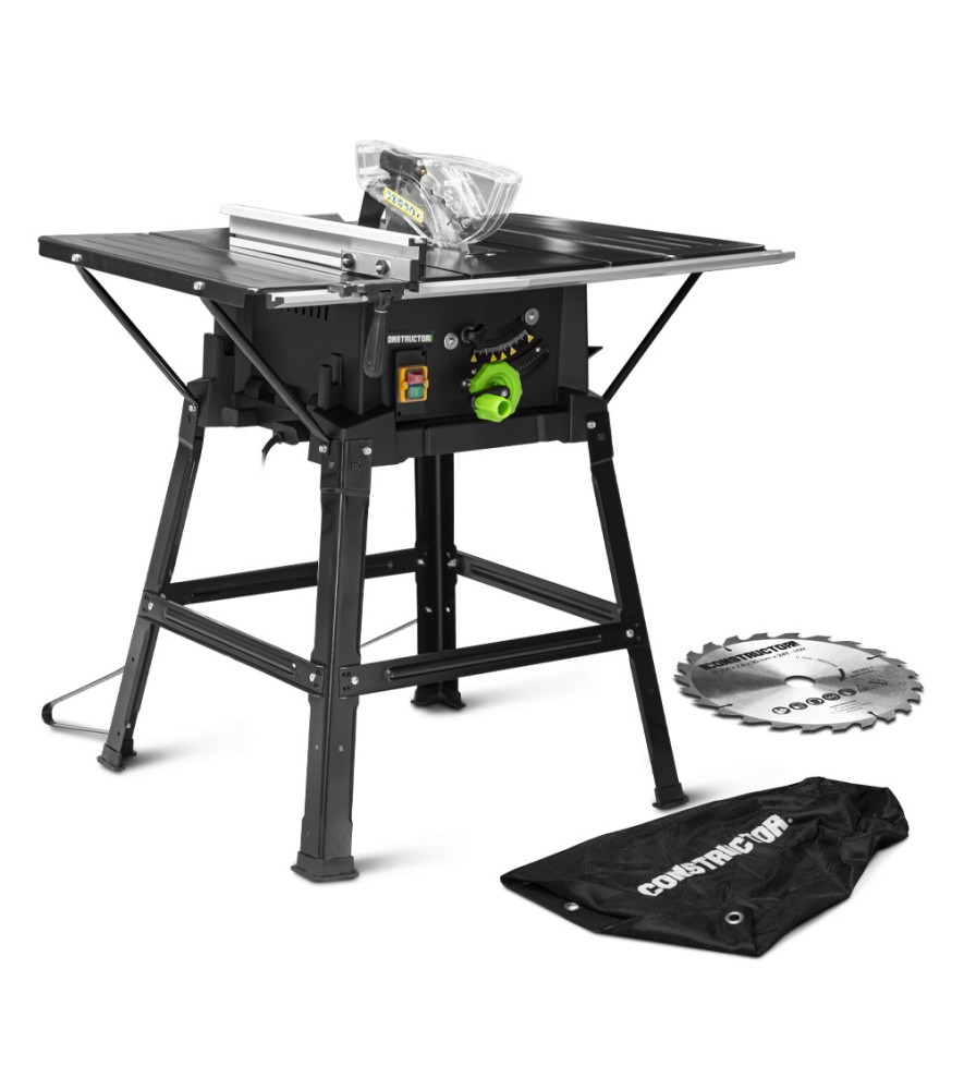 2000W cirkelzaagtafel - 254mm - Geleverd met 2 bladen (24 en 40 tanden)