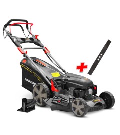 Zelfrijdende benzinemaaier 170,1cc - 50,8cm geleverd met 2 messen + mulching en zij-uitworp