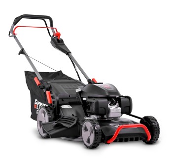 Tondeuse thermique tractée 202CC avec moteur Honda, mulching, éjection latérale et vitesse variable. 