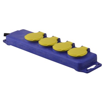 BLOC 4 PRISES ETANCHE - 3X1.5MM²