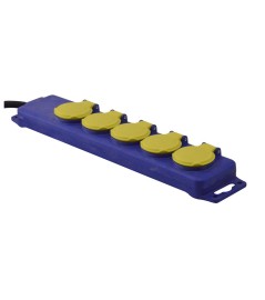 BLOC 5 PRISES ETANCHE - 3X1.5MM²
