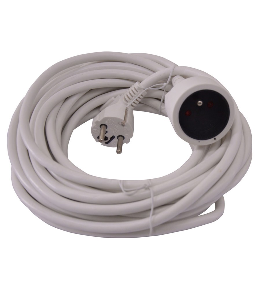 VERLENGSNOEREN 10M-3G*1.5MM2-WIT