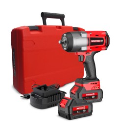 Brushless accu-slagmoersleutel 20 V – 1880 Nm – 2 accu's 4 Ah + snellader.
