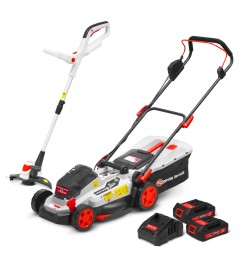 Tondeuse et coupe bordures rechargeables 20V max + 2 batteries