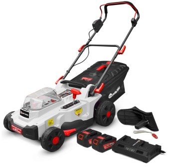 Oplaadbare grasmaaier 40V (2x20V) 4Ah - 37 cm met dubbele lader