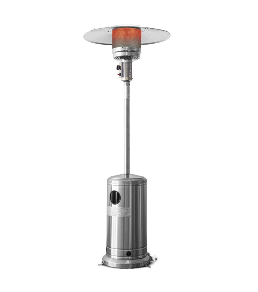 Chauffage de terrasse au gaz 13Kw en inox avec roues