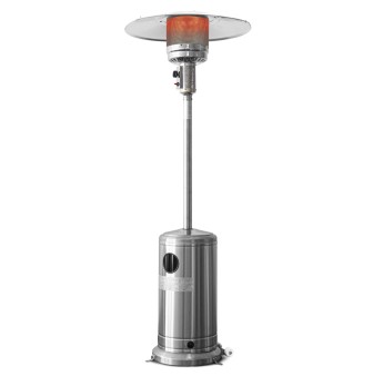 Chauffage de terrasse au gaz 13Kw en inox avec roues