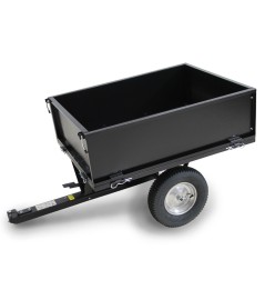 Remorque pour tracteur tondeuse avec benne basculante - charge max 225kg.