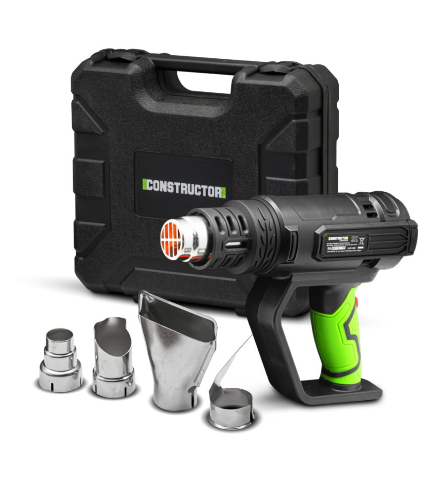 2000W hittekanon geleverd in een doos met 4 accessoires