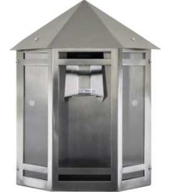 HALF WANDLAMP ROESTVRIJSTAAL E27 60W