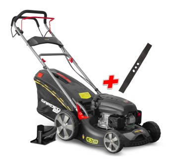 Tondeuse thermique autotractée 144.3cc - 46cm livrée avec 2 lames + mulching