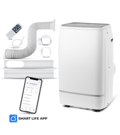 Climatiseur mobile réversible chaud/froid 12000BTU - 3.5KW avec télécommande et fonction Wifi 