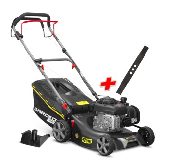 Tondeuse thermique autotractée avec moteur Briggs and Stratton125cc - 42cm livrée avec 2 lames + mulching