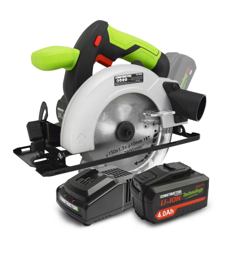 Cirkelzaag max 20V + 4Ah accu + lader - Blad 150mm 18 tanden