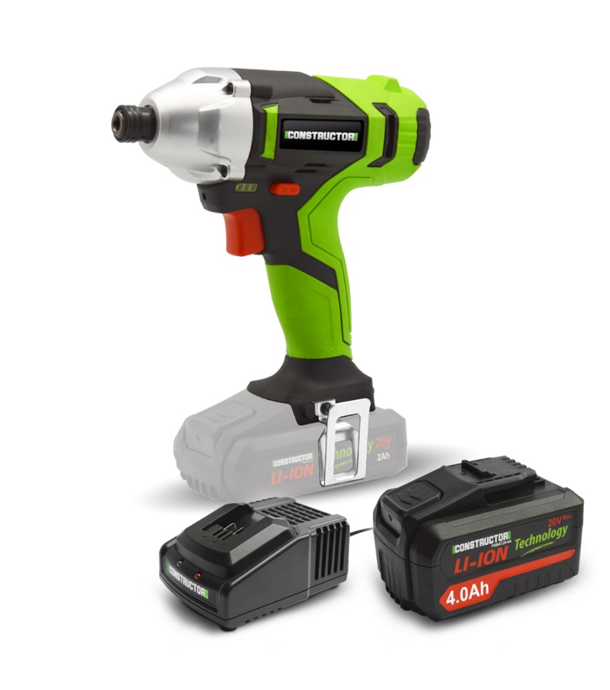 20V slagschroevendraaier met 4Ah batterij en lader - 140Nm