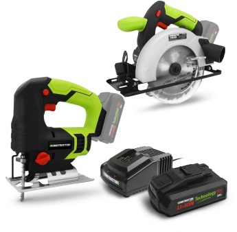 Set van 2 20V snoerloze machines (decoupeerzaag en cirkelzaag) + 1 x 2Ah accu