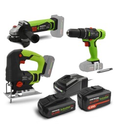 Kit 3 machines sans fil 20V + 2 batteries et 1 chargeur