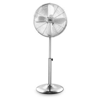 Metalen staande ventilator van 50 W, diameter 40 cm.