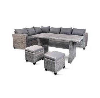 Salon de jardin polyrattan 8 places