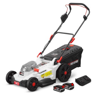 Oplaadbare grasmaaier 2 X 20V max 43 cm met 2Ah accu's en dubbele lader â?? X-Performer