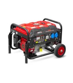 Max 3000W generator met wielen - 2 stopcontacten - AVR - Benzine - Steen
