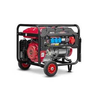 Groupe électrogène max 6000W avec roues et prise triphasée - Brick