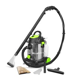 Aspirateur eau et poussières / shampouineuse 1400W - 20L inox - 18 Kpa avec soufflerie - Constructor