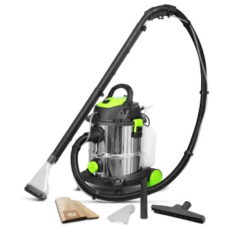 Water- en stofzuiger/shampoomachine 1400W - 20L RVS - 18 Kpa met blazer - Constructor