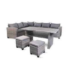 8-persoons polyrattan tuinset