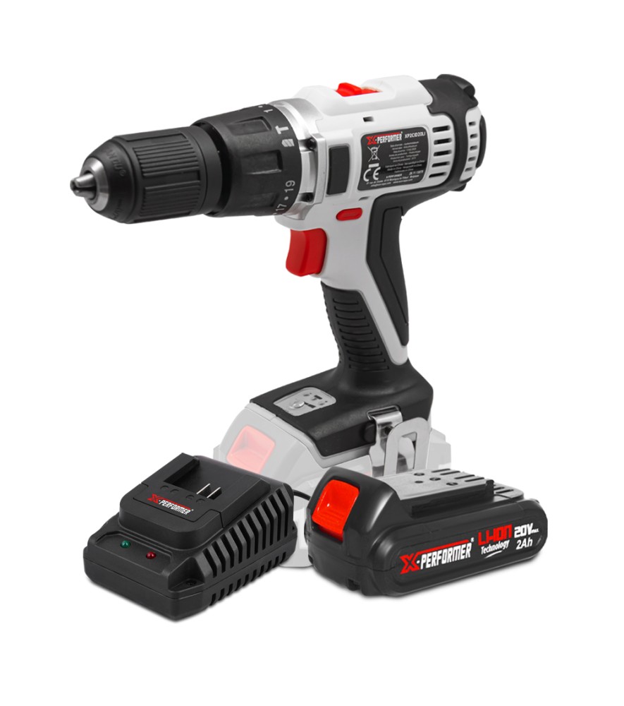 20V slagboormachine geleverd met 2Ah accu - X-Performer