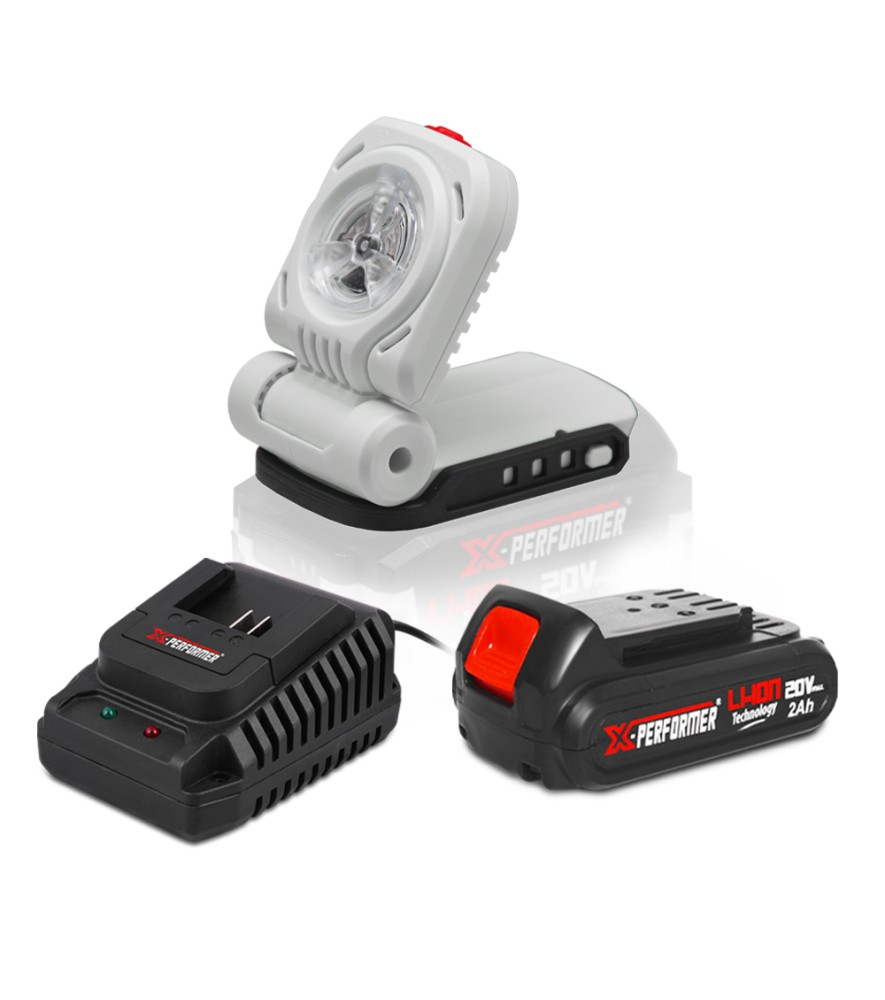 Lampe de chantier 20V max avec batterie 2Ah - X PERFORMER