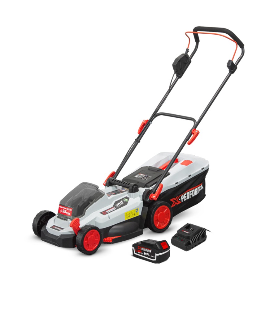 Tondeuse rechargeable 20V max 33 cm avec batterie 4Ah - X-Performer